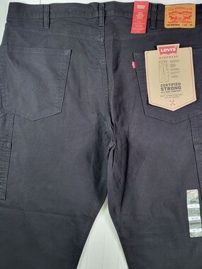 Levi's 565 Workwear 42x32 Men's Loose Straight Strong Utility Black Jeans NWT